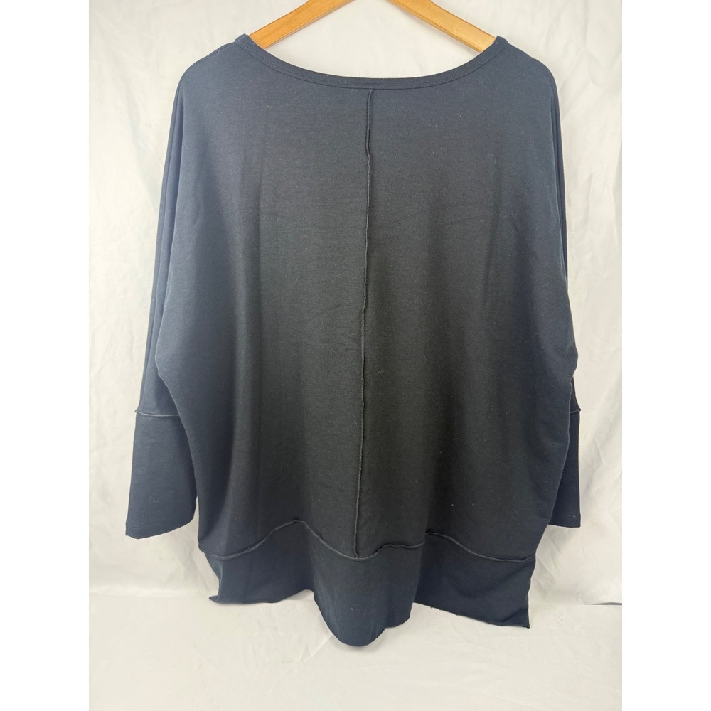 Spanx AirEssentials‎ Long Sleeve Crew Neck Top Black Oversized L - Picture 2 of 9